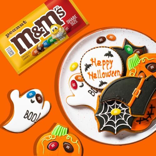 M&M'S Peanut Milk Chocolate Candy, Bulk Individually Wrapped, 62 oz