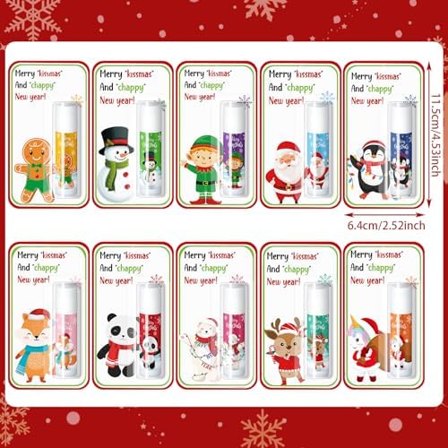 30 Pack Christmas Lip Balms Bulk Christmas Party Stocking Stuffers