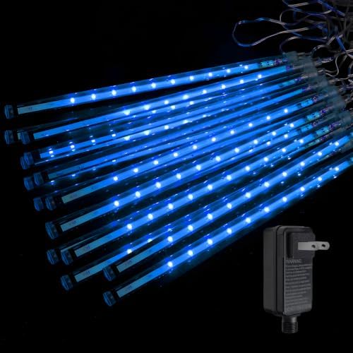 Christmas Meteor Shower Lights Outdoor 16Tube 384LEDs Dripping Icicle Light