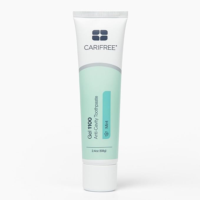 CariFree Gel 1100 (Mint) Anti-Cavity Fluoride Toothpaste with Nano Hydroxyapatite, Cavity Prevention and Enamel Protection, Dentist Recommended for Kids and Adults, 2.40 oz. | Anti-cavity pH neutralizing gel; enamel protection & remineralization; denti...