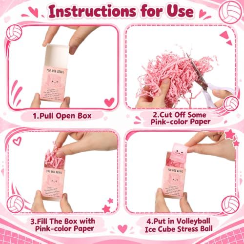 24 Sets Volleyball Gifts Cool Volleyball Party Favors with Support Boxes