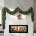 9Ft Christmas Cedar Garland, Real Touch Soft Greenery Christmas Decorations