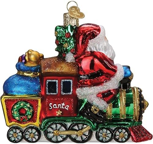 Old World Christmas Santa On Locomotive Tree Ornament