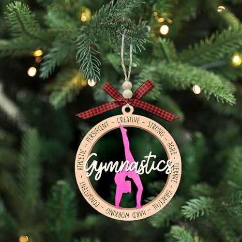 Gymnastics Ornament for Girl, Gymnast Ornaments for Christmas Tree - Gymnastics Gifts for Girls, Coach, Gymnast Gifts for Girls 4-12
