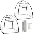 Plant Covers Freeze Protection, Outdoor Garden Frost Cover, Plant Covers from Animals, garden cloches for plants, Reusable Shrub Small Greenhouse, Potted Fruit Pest Protector Large(Transparent,2-Pack)