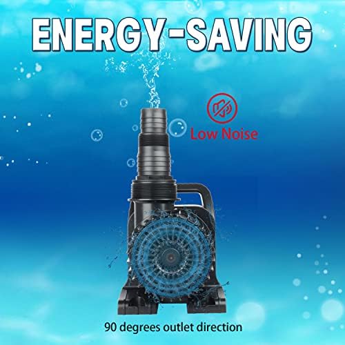 WaterRebirth 850W 12000 GPH Pond Pump, Ultra Quiet Heavy Duty Submersible Water Pump for Koi Ponds, Fountains, Aquariums & Waterfalls, 20.3 ft Power Cord, UL Listed