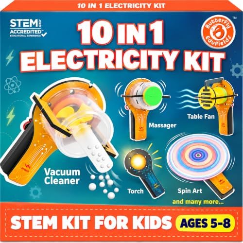 Butterfly EduFields 10in1 STEM Electricity kit for Kids 5-8-12| Science Kit