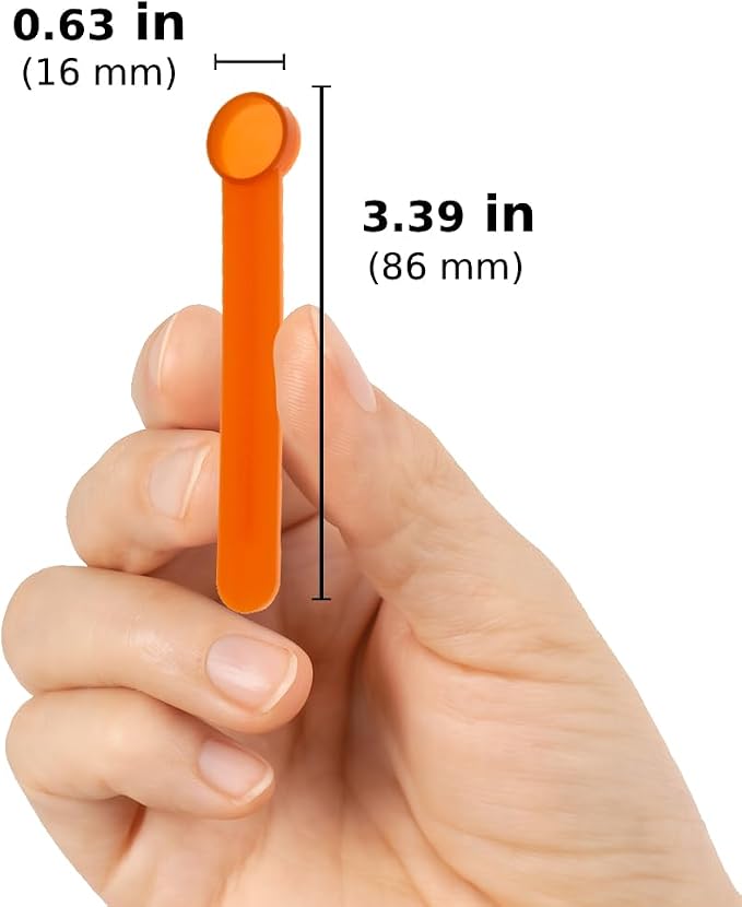 1/8 teaspoon scoop (1/8 teaspoon measuring spoon) plastic | FitPowders (5, Orange)