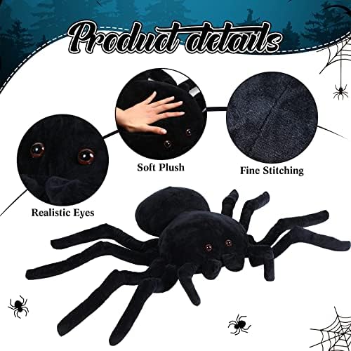 HyDren Giant Spider Plush Soft Halloween Decor Pillow,47.24 x 31.5 Inch