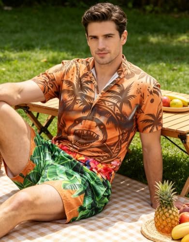 RAISEVERN Mens Romper Male Zipper Shorts Sleeve One Piece Bro Outfits