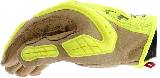 Mechanix Wear Hi-Viz CG Heavy Duty Gloves - High-Visibility Work Gloves - For Construction - Breathable Synthetic Leather - Machine Washable - Durable - Fluorescent Yellow - XX-Large