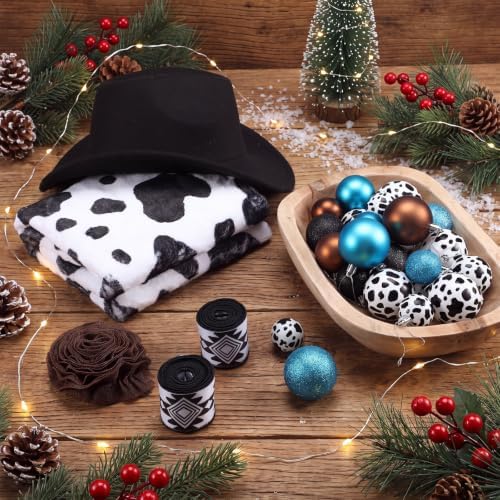 Sosation 29 Pcs Modern Western Christmas Tree Decor Complete Set