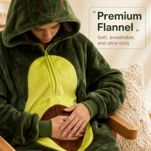 Snug Fit Unisex Adult Onesie Pajamas, Flannel Cosplay Animal One Piece Halloween Costume Sleepwear Homewear