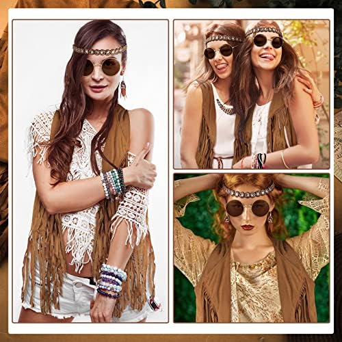 Leumoi 5 Pcs 60s 70s Costume for Women Disco Outfits