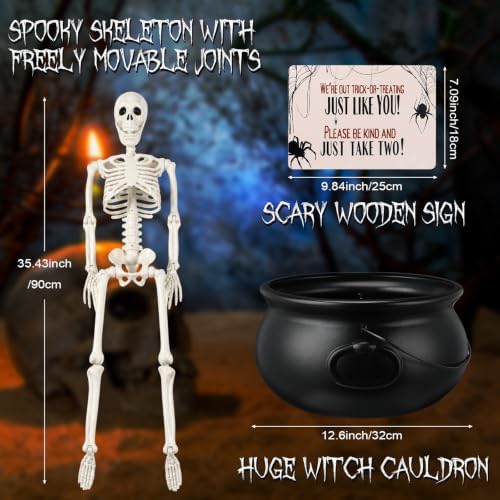 3 Pcs Halloween Skeleton Candy Bowl Holder for Outdoor Porch