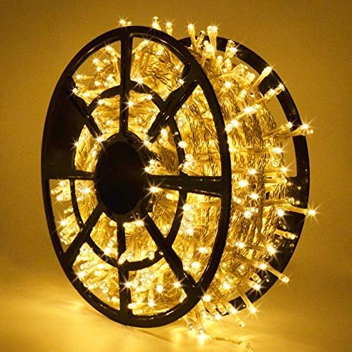 JMEXSUSS 1000 LED Christmas Lights Outdoor Plug in Warm White String Lights