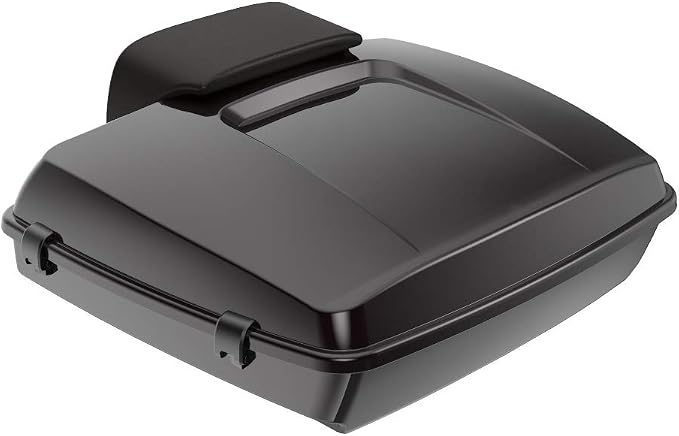 Advanblack Road Glide Tour Trunk Pack Blackened Cayenne Razor Tour Trunk Pack Backrest Pad for '97-'25 Harley Touring Road King Street Glide Electra Glide CVO models