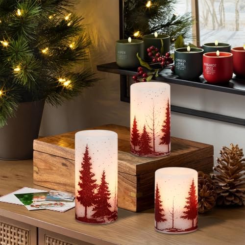 Christmas Tree Flameless Candles Battery Operated with 6H Timer
