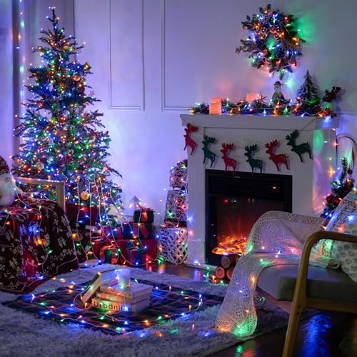 JMEXSUSS 150 LED Multicolor Christmas Tree Lights Indoor Outdoor Waterproof