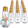 Tessco for you 1 Pcs 3.4 oz/ 100 ml Plastic Light Bulb Jars, Gold