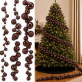Sosation 29.5Ft Christmas Ball Ornament Garland, Brown, Glossy Matte