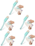 GALPADA 5sets Ergonomic Laundry Brush for Clothes Shoes Long Handle Scrub Brush for Household Cleaning