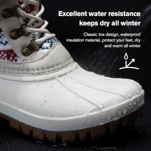ALEADER Womens Winter Snow Boots | Waterproof Shell | Duck Boots
