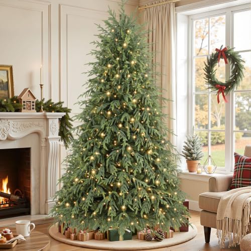 SHareconn 7ft Prelit Artificial Norfolk Pine Christmas Tree Color Lights