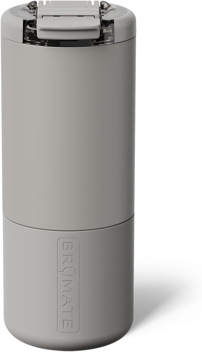 BrüMate Strova 18oz 100% Leakproof Insulated Coffee Mug | Ceramic-Lined Interior | Built-In Silicone Sleeve for Travel | Locking Flip Lid (Mocha)