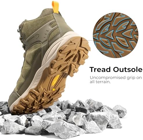 NORTIV 8 Men's Waterproof Lightweight Hiking Boots