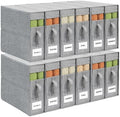 Sheet Organizers and Storage for Linen Closet, 12Pack Grey
