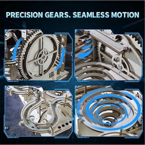 OZJAY 3D Puzzles for Adults, Dual-Track Marble Run Model Building Kit