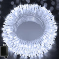 Ollny Christmas Lights 200LED 60FT Indoor, Cool White Connectable Plug in String Light Outdoor, 8 Modes Waterproof Timer LED Fairy Lights for House Outside Bedroom Patio Balcony