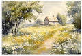JDBeehpy Wildflower Path Botanical Canvas Wall Art Unframed 16x24inch