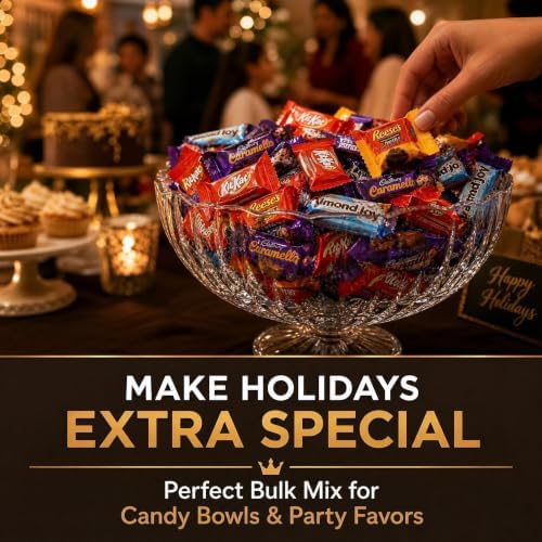 Candy Bulk Assorted Chocolate Variety Pack - 5 Lb Individually Wrapped Mix for Basket Stuffers, Celebration Fillers & Party Treats