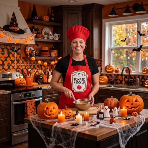 Reallnaive 9 Sets Halloween Condiment Group Costume Adult