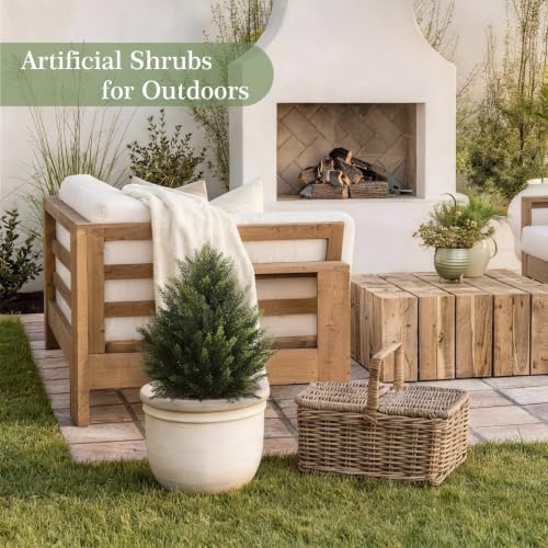 Vitalismo 2FT Artificial Cedar Trees Set of 2 for Outdoor Front Porch