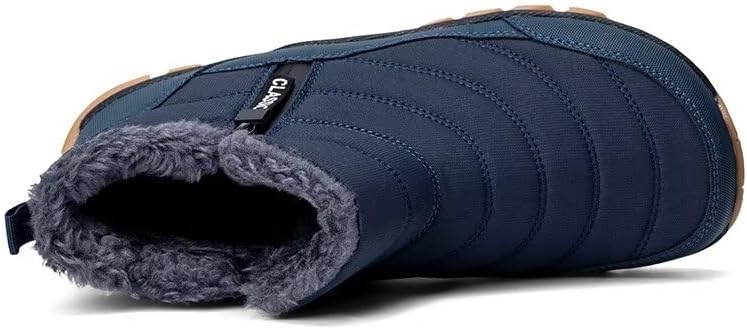 Jakcuz Mens Snow Boots Water-resistant Fur Lined
