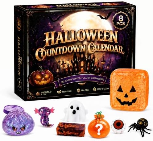 8Pcs Halloween Squeeze Toys Taba Fidget Sensory Squshies Toy Set