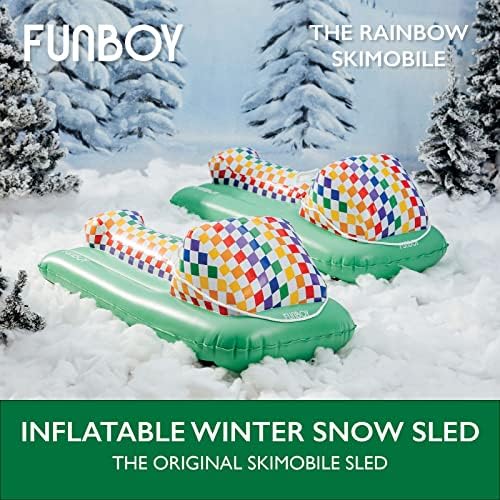 FUNBOY 50" Kids Inflatable Skimobile Winter Snow Sled