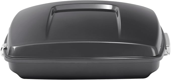 5.5" Razor Motorcycle Trunk W/Latch Key Fit For Harley 2014-2025 Touring CVO Road King Street Glide Electra Glide Ultra Limited Pack Gauntlet Gray Metallic