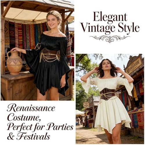 Renaissance Costume Women Pirate outfit Ren Fairy Dress Halloween Costume