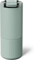 BrüMate Strova 18oz 100% Leakproof Insulated Coffee Mug | Ceramic-Lined Interior | Built-In Silicone Sleeve for Travel | Locking Flip Lid (Sage)