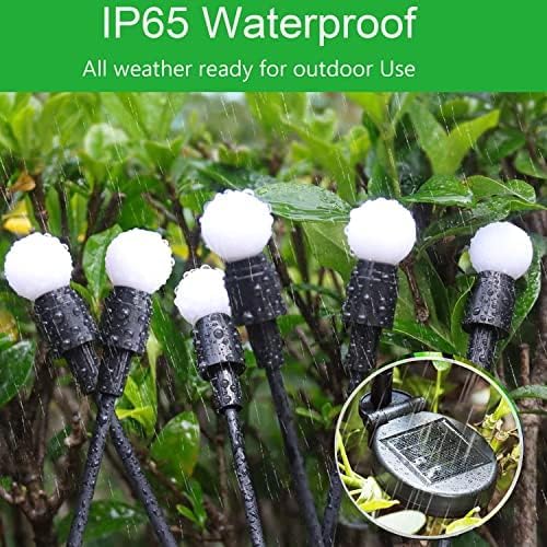 6 Pack Solar Firefly Lights Outdoor Swaying Garden Decorations 48 LED Blue