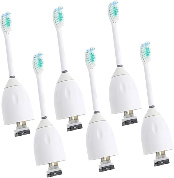 HX7001 Replacement Electric Toothbrush Heads Compatible for Philips HX5551 HX5251 HX5451 Sonicare E-Series(6 Pcs)