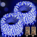 Hezbjiti 2Pack 1000 LED 403 FT Christmas Lights Outdoor String Lights 8 Modes with Timer Memory Waterproof Fairy Lights Plug in for Classroom Bedroom Wedding Party Holiday Xmas Decorations(Blue+White)