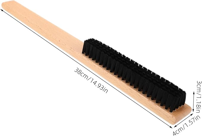 FRCOLOR 4pcs Clothes Brush Wood Handle Lint and Hair Tool for Fabrics and Upholstery for Home and Travel Use Gentle Bristles for Safe Cleaning