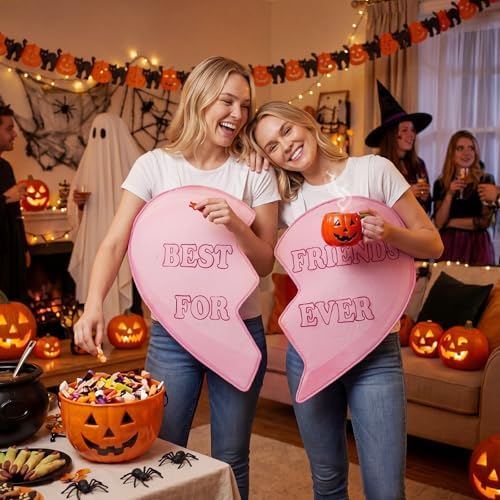 Liitrsh 2 Pcs BFF Candy Heart Costume Adult Best Friends Halloween