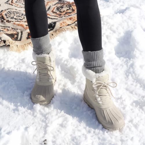 DREAM PAIRS Women's Winter Duck Snow Boots