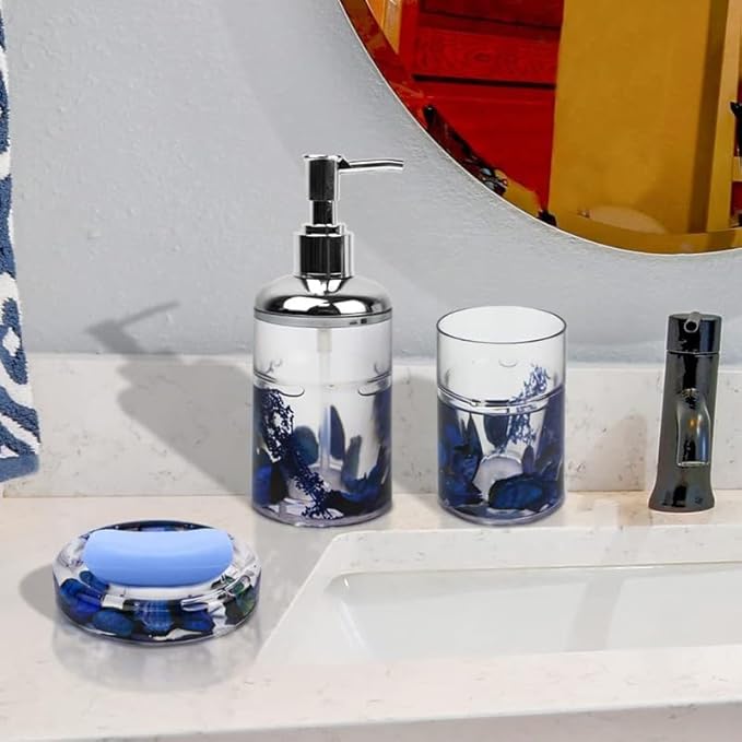 Bathroom Toiletry Set Toothbrush Cup Toilet Brush Trash Can Soap Box Hand Sanitizer Bottle